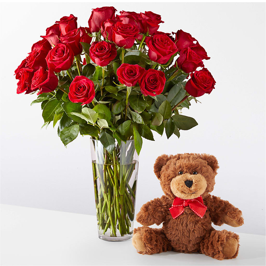 Romantic Long Stem Red Rose Bouquet Bundles – Flowerama #186, Oklahoma City OK