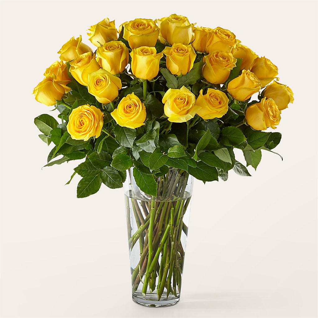 Long Stem Yellow Rose Bouquet – Flowerama #186, Oklahoma City OK