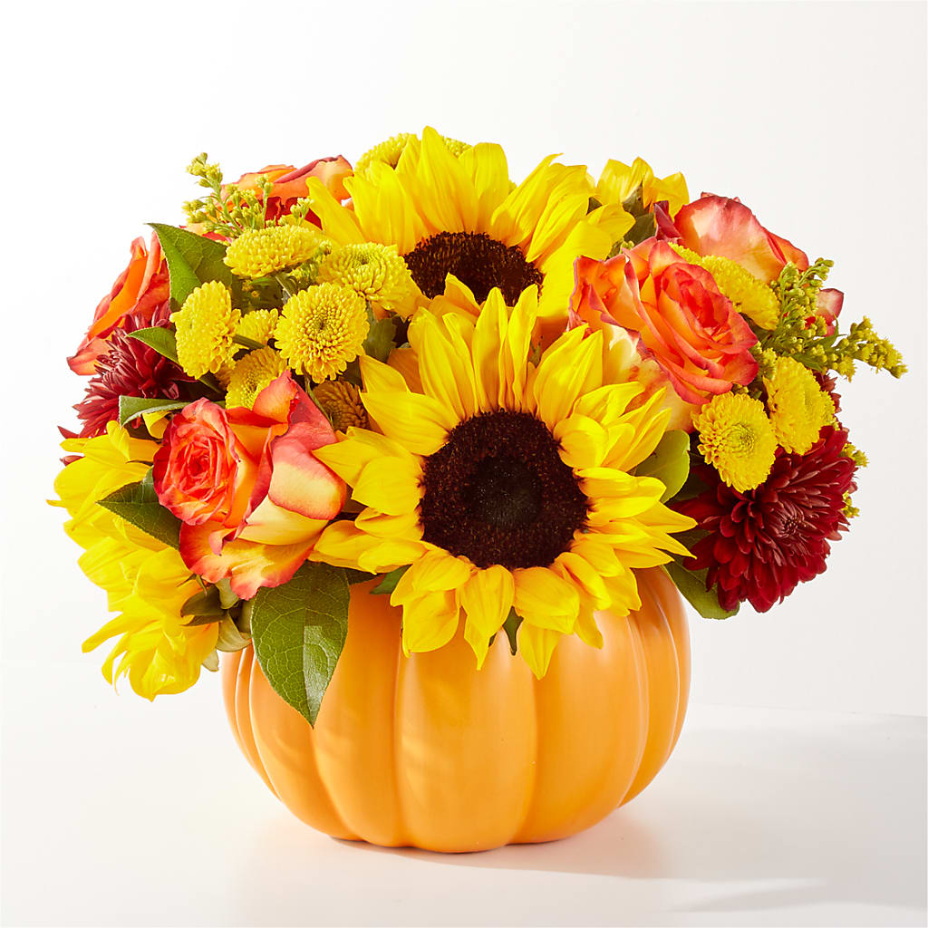 Golden Gourd Pumpkin Bouquet – Flowerama #186, Oklahoma City OK