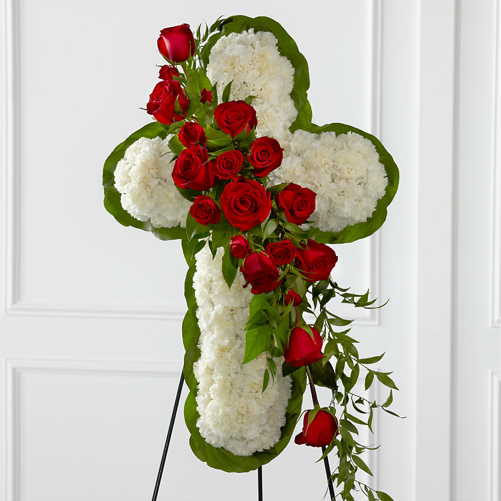 Floral Cross Easel – Flowerama #186, Oklahoma City OK