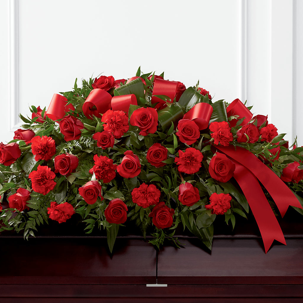Tribute of Life Casket Spray – Flowerama #186, Oklahoma City OK