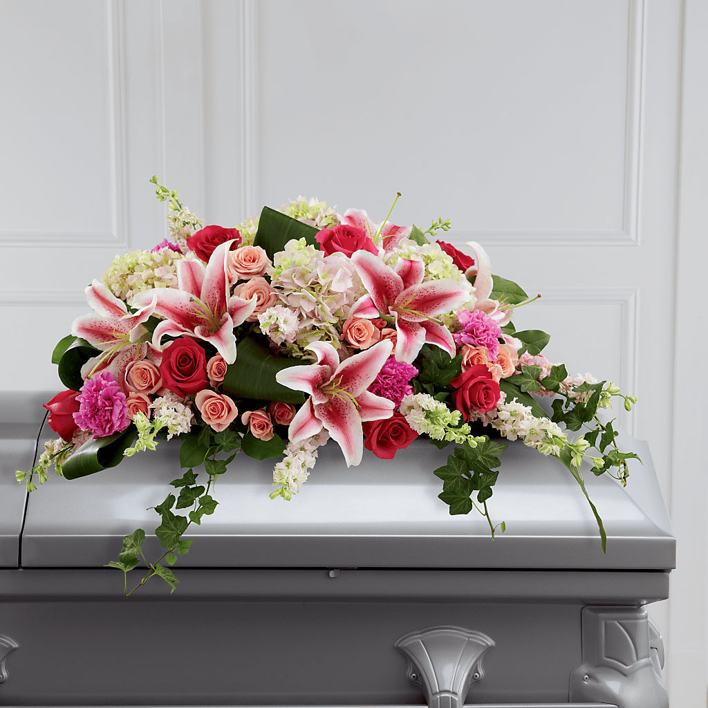 Splendid Grace Casket Spray – Flowerama #186, Oklahoma City OK