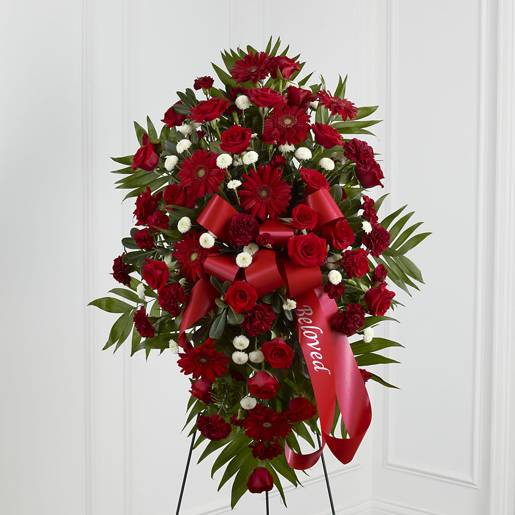 Treasured Memories Standing Spray – Flowerama #186, Oklahoma City OK