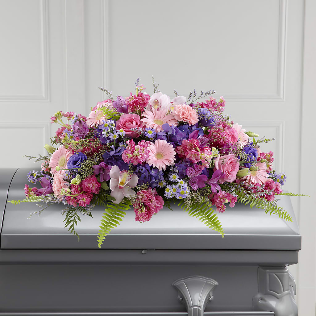 Glorious Garden Casket Spray – Flowerama #186, Oklahoma City OK