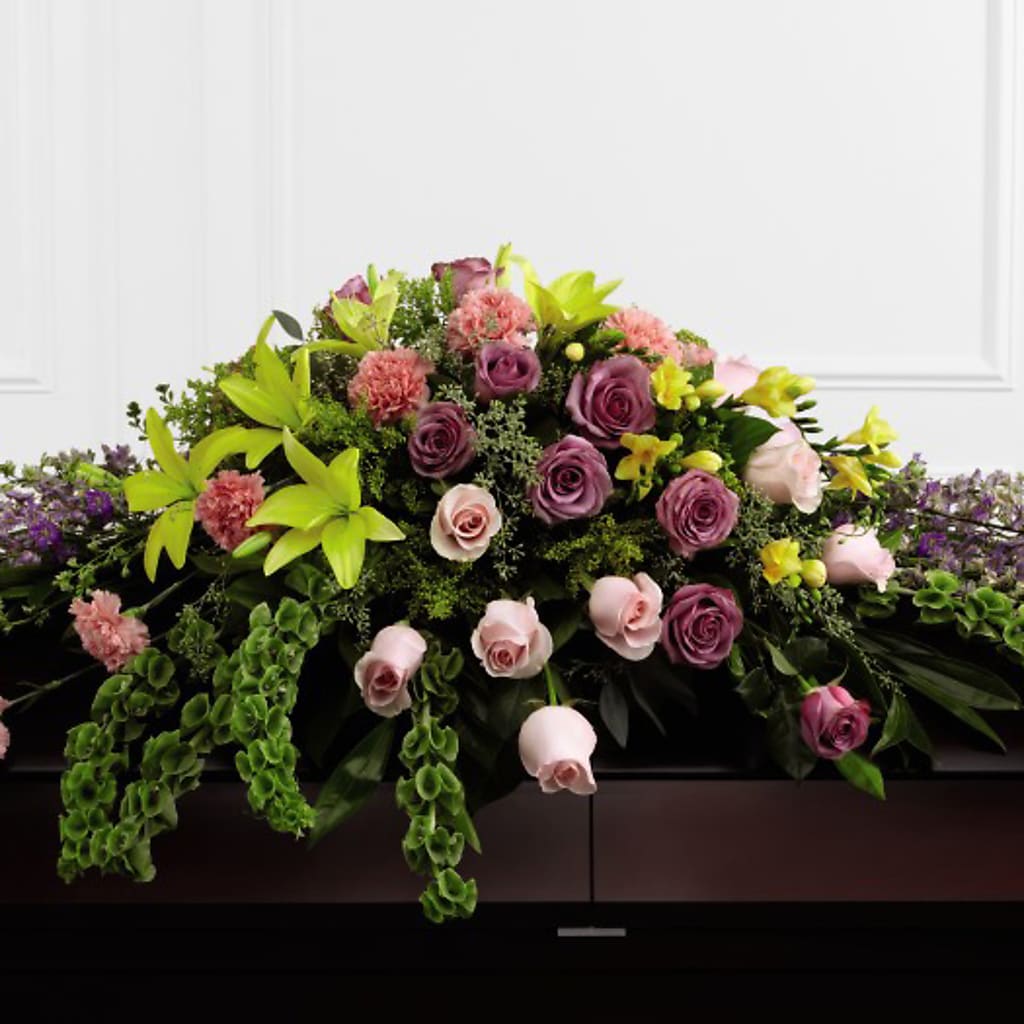 Forever Beloved Casket Spray – Flowerama #186, Oklahoma City OK