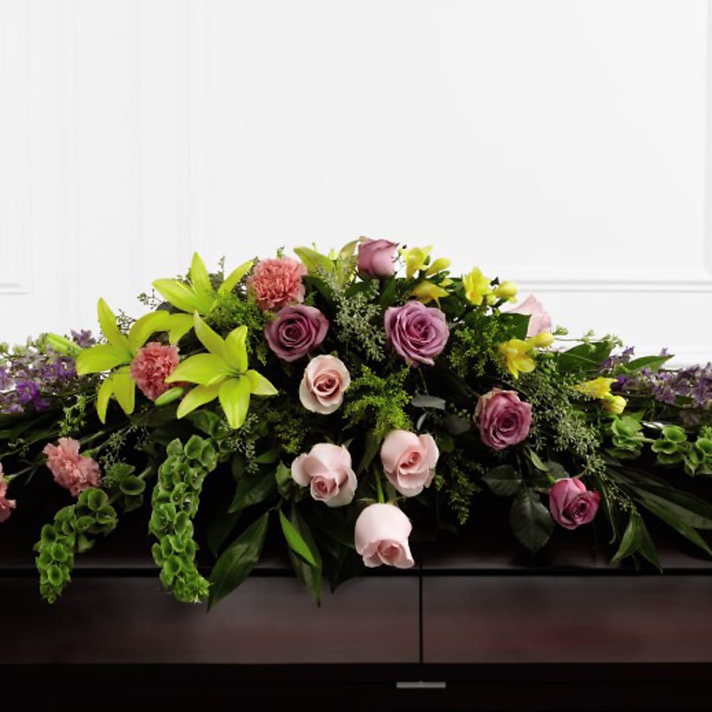 Forever Beloved Casket Spray – Flowerama #186, Oklahoma City OK