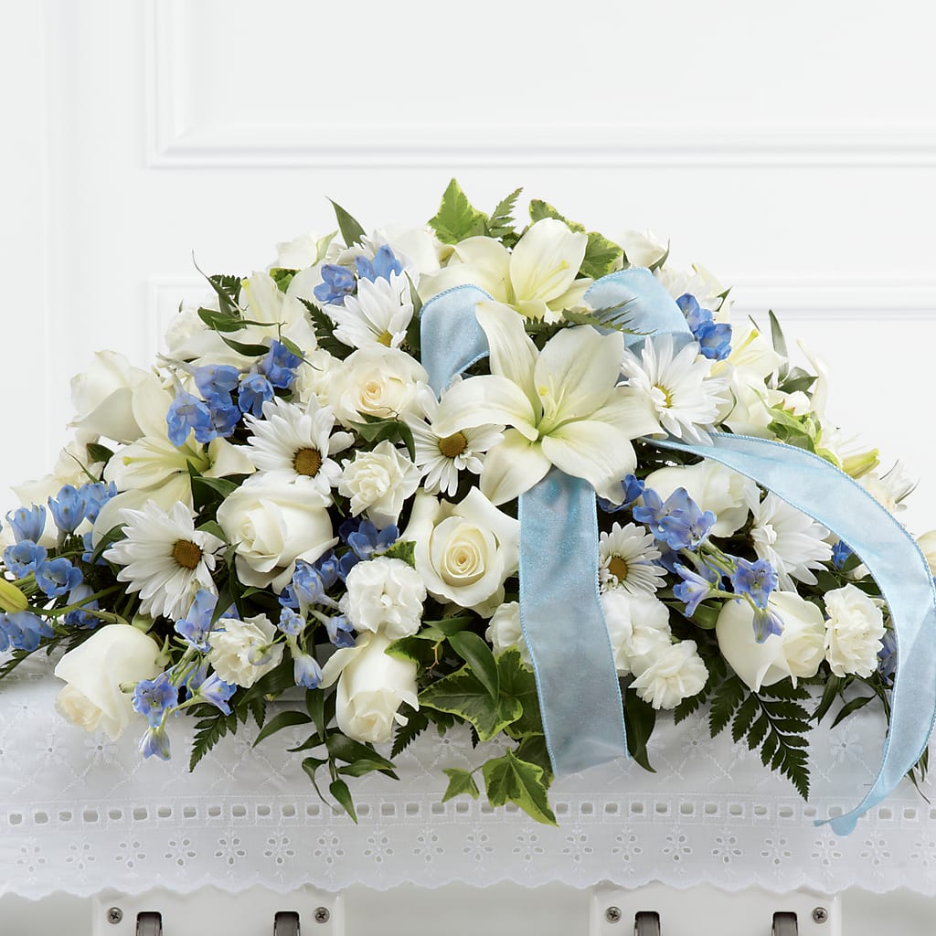 Tender Treasure Casket Spray – Flowerama #186, Oklahoma City OK