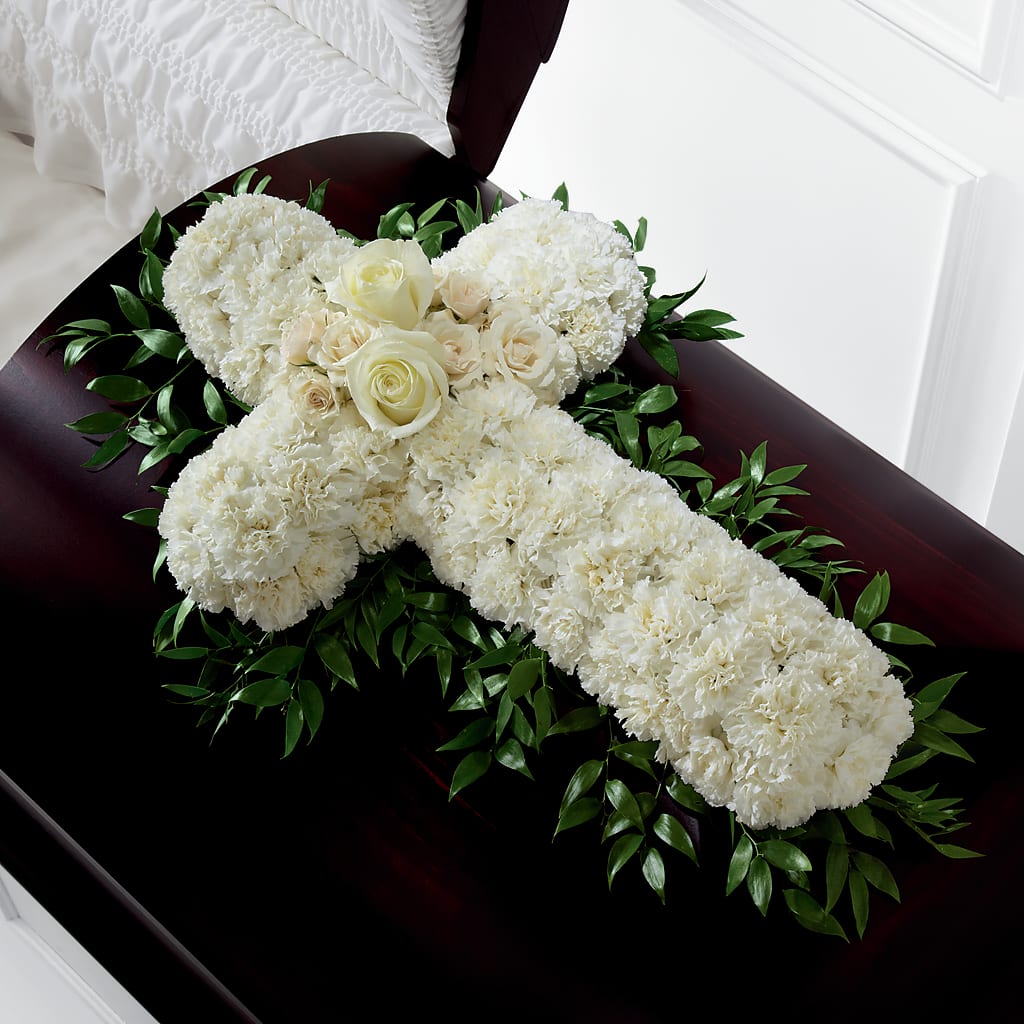 Peaceful Memories Casket Spray (Standard) – Flowerama #186, Oklahoma City OK