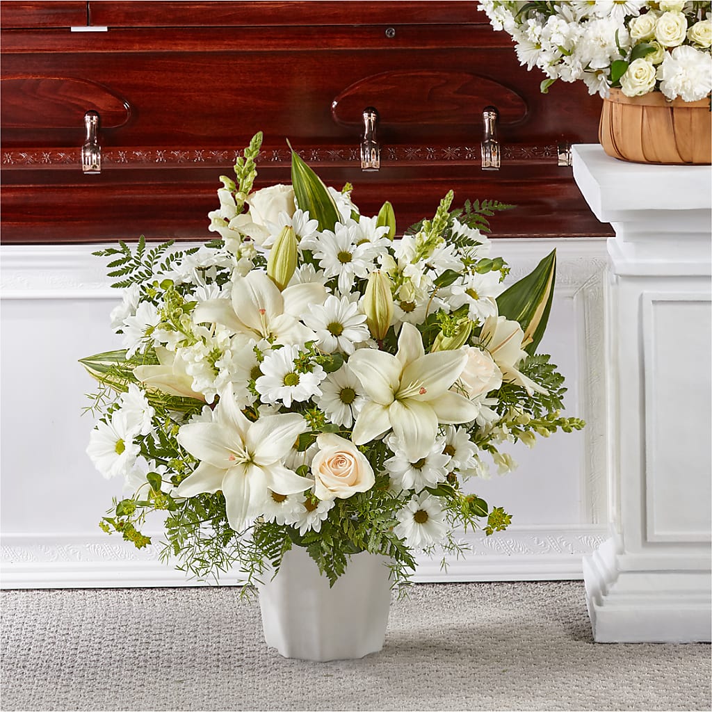 Thoughts of Tranquility Floor Basket – Flowerama #186, Oklahoma City OK