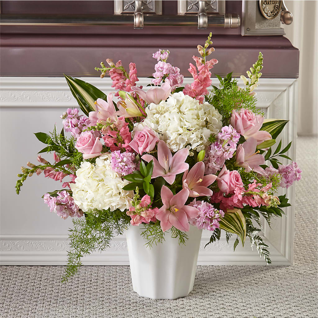 Simply Serene Floor Basket – Flowerama #186, Oklahoma City OK