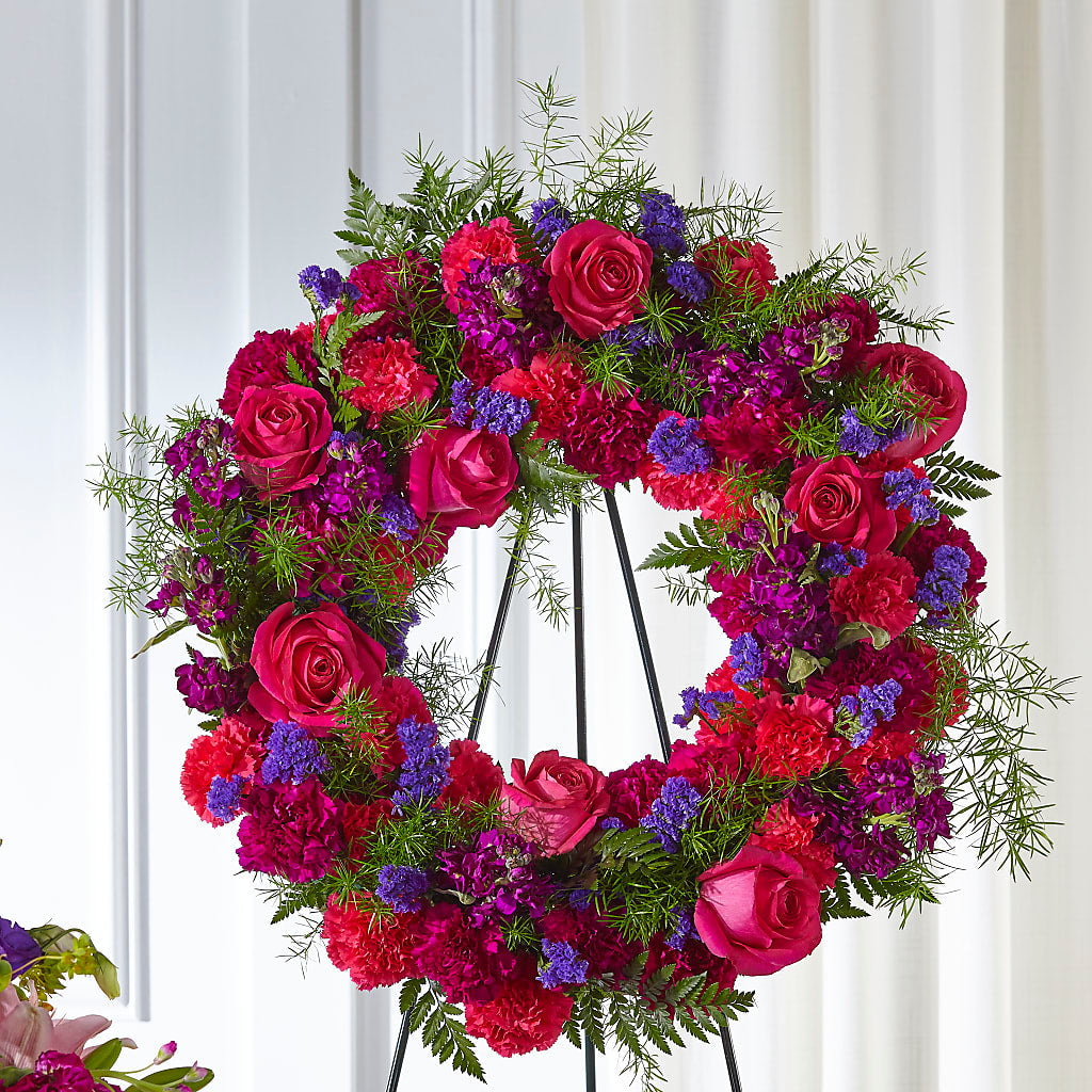 Calming Colors Wreath – Flowerama #186, Oklahoma City OK