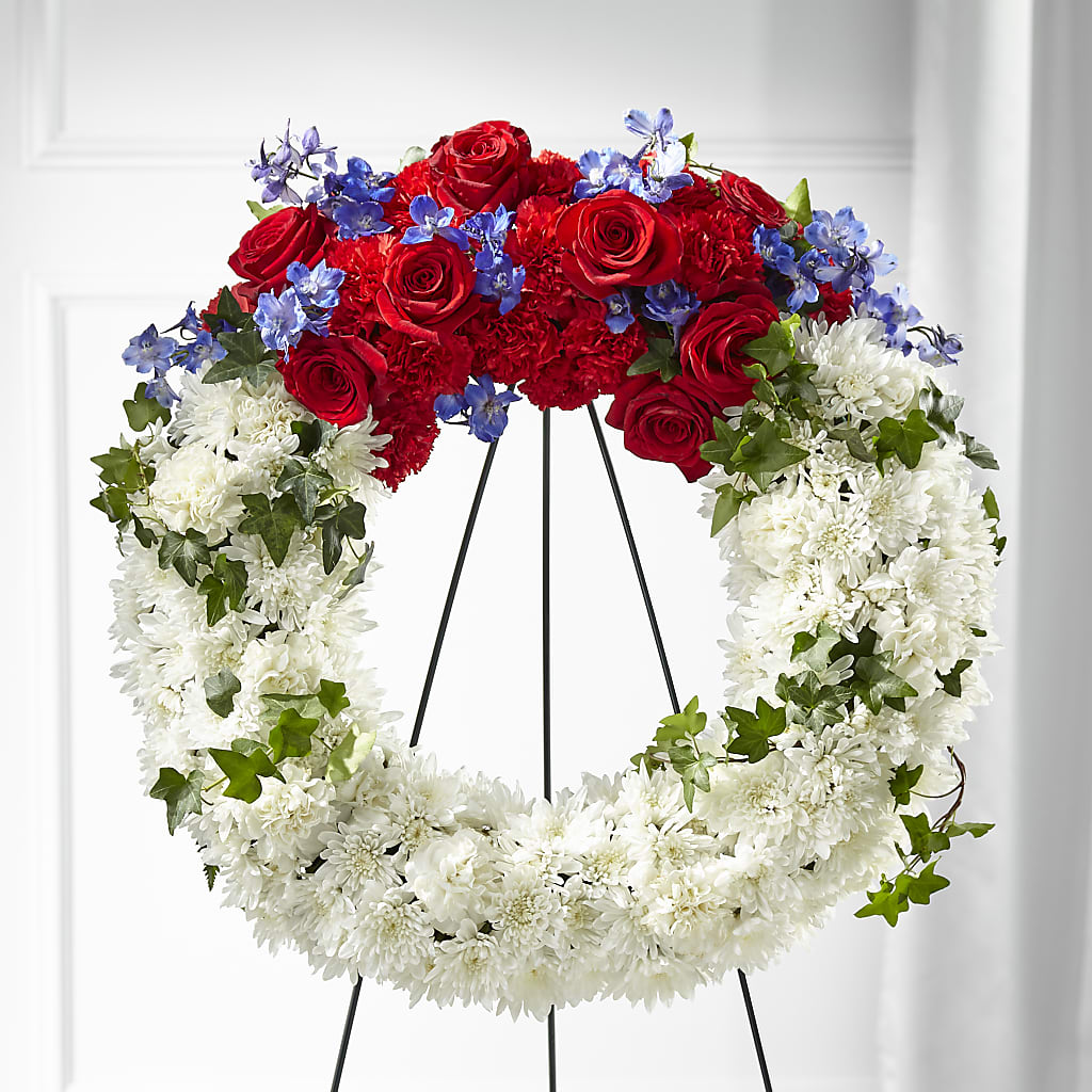 Patriotic Passion Wreath – Flowerama #186, Oklahoma City OK