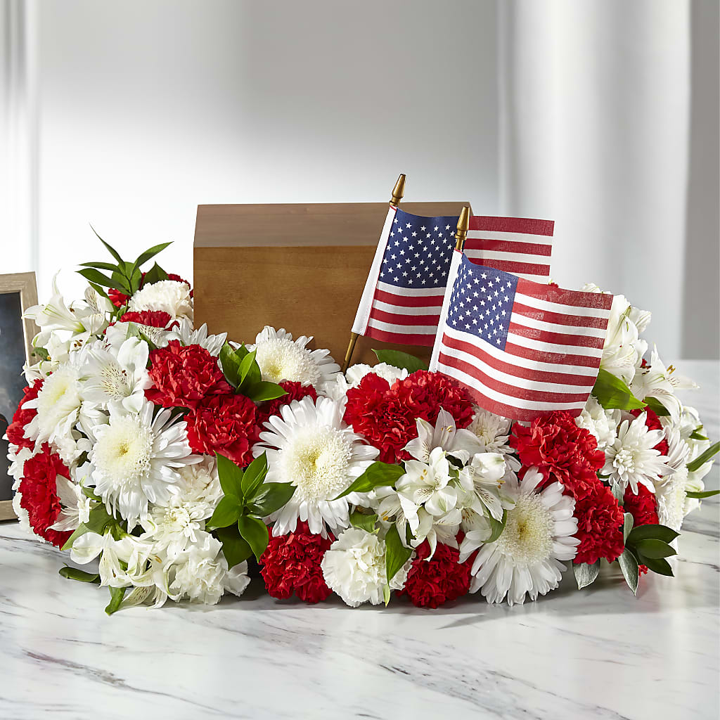 Spirit of Patriotism Cremation Adornment – Flowerama #186, Oklahoma City OK