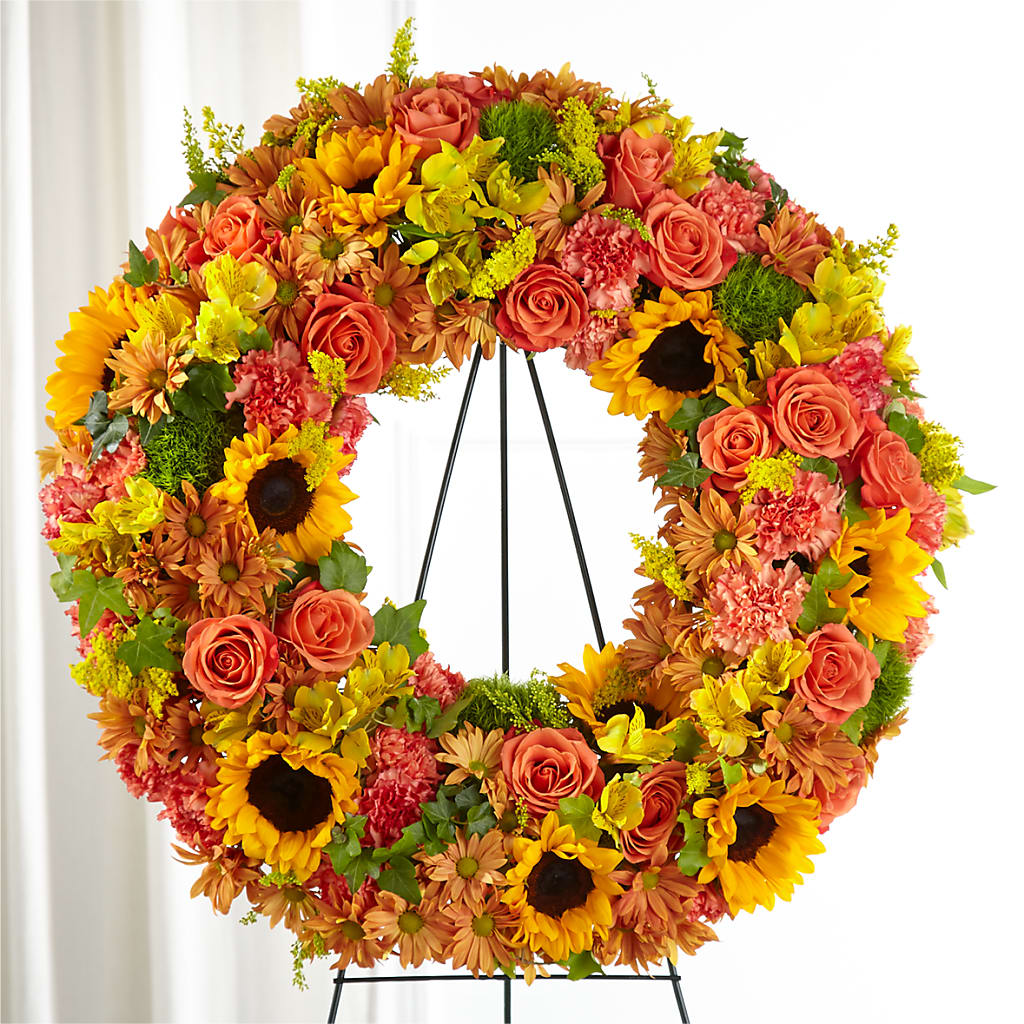 Autumnal Memories Wreath (Standard) – Flowerama #186, Oklahoma City OK