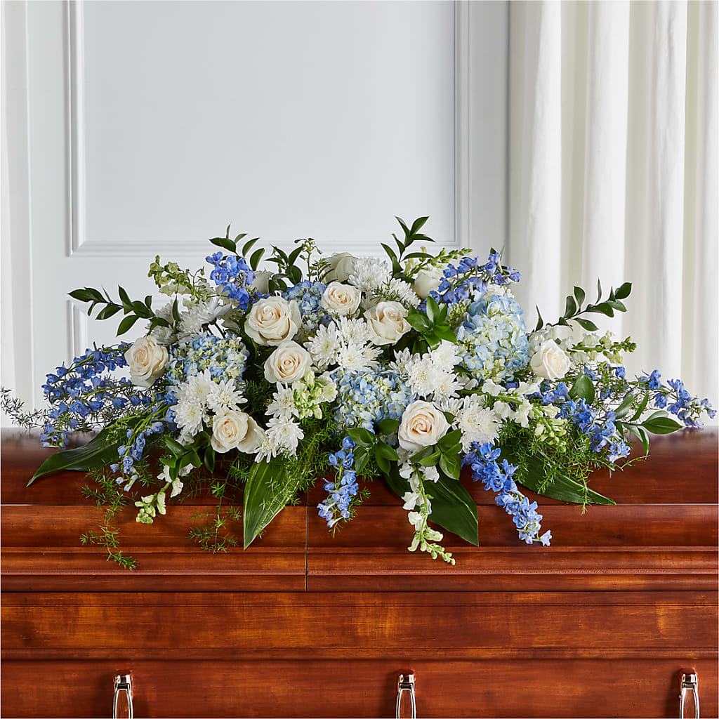 Timeless Essence Casket Spray – Flowerama #186, Oklahoma City OK