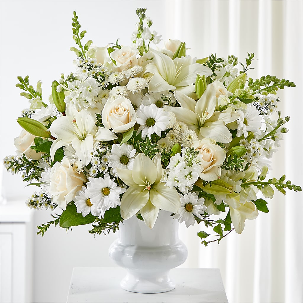 Uplifting Urn Arrangement – Flowerama #186, Oklahoma City OK