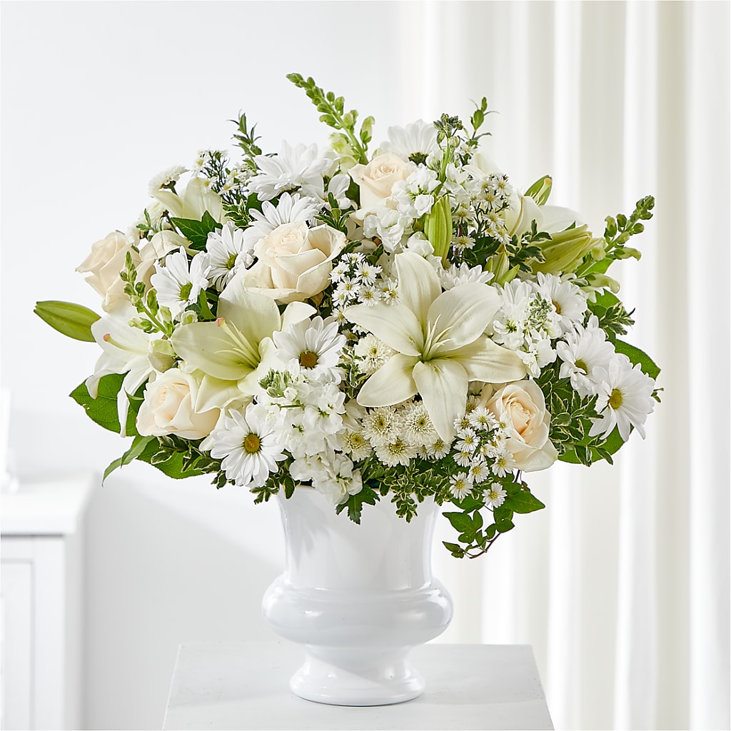 Uplifting Urn Arrangement – Flowerama #186, Oklahoma City OK