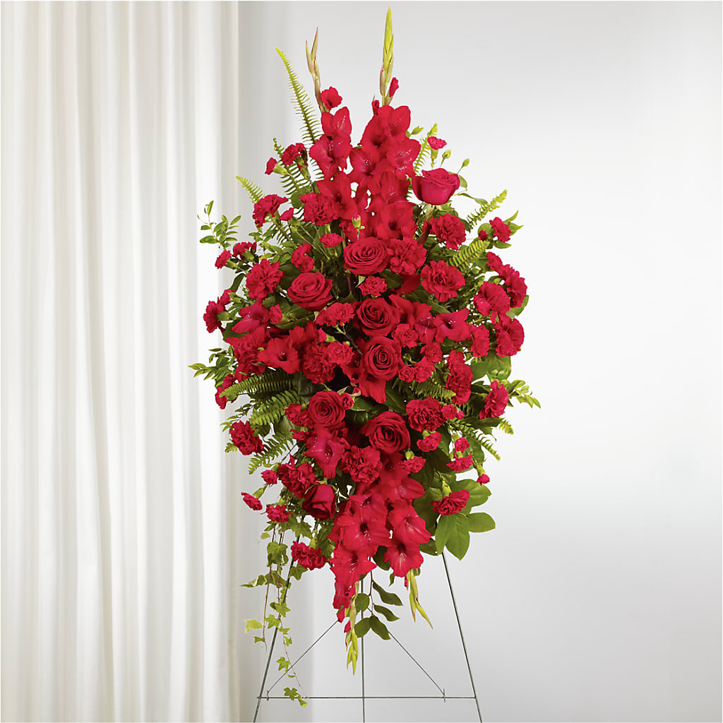 From the Heart Standing Spray – Flowerama #186, Oklahoma City OK