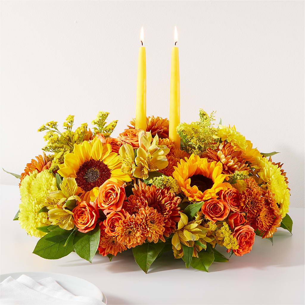 Autumn Harmony Centerpiece – Flowerama #186, Oklahoma City OK