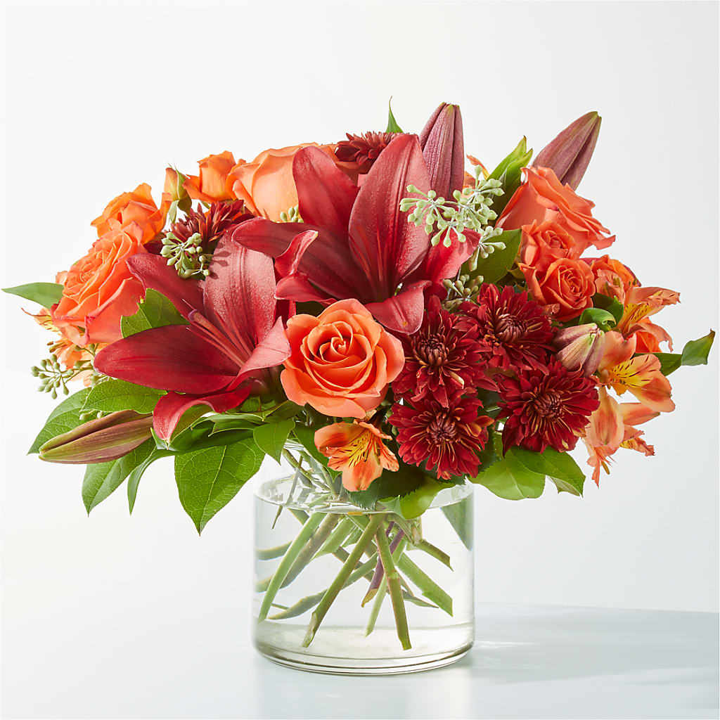 Crimson Leaves Bouquet – Flowerama #186, Oklahoma City OK
