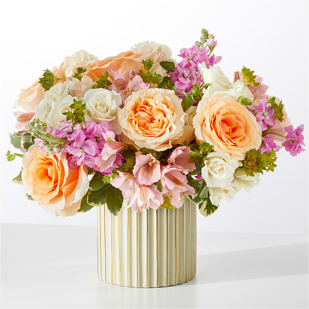 Paradise Bouquet with Ivory Vase – Flowerama #186, Oklahoma City OK