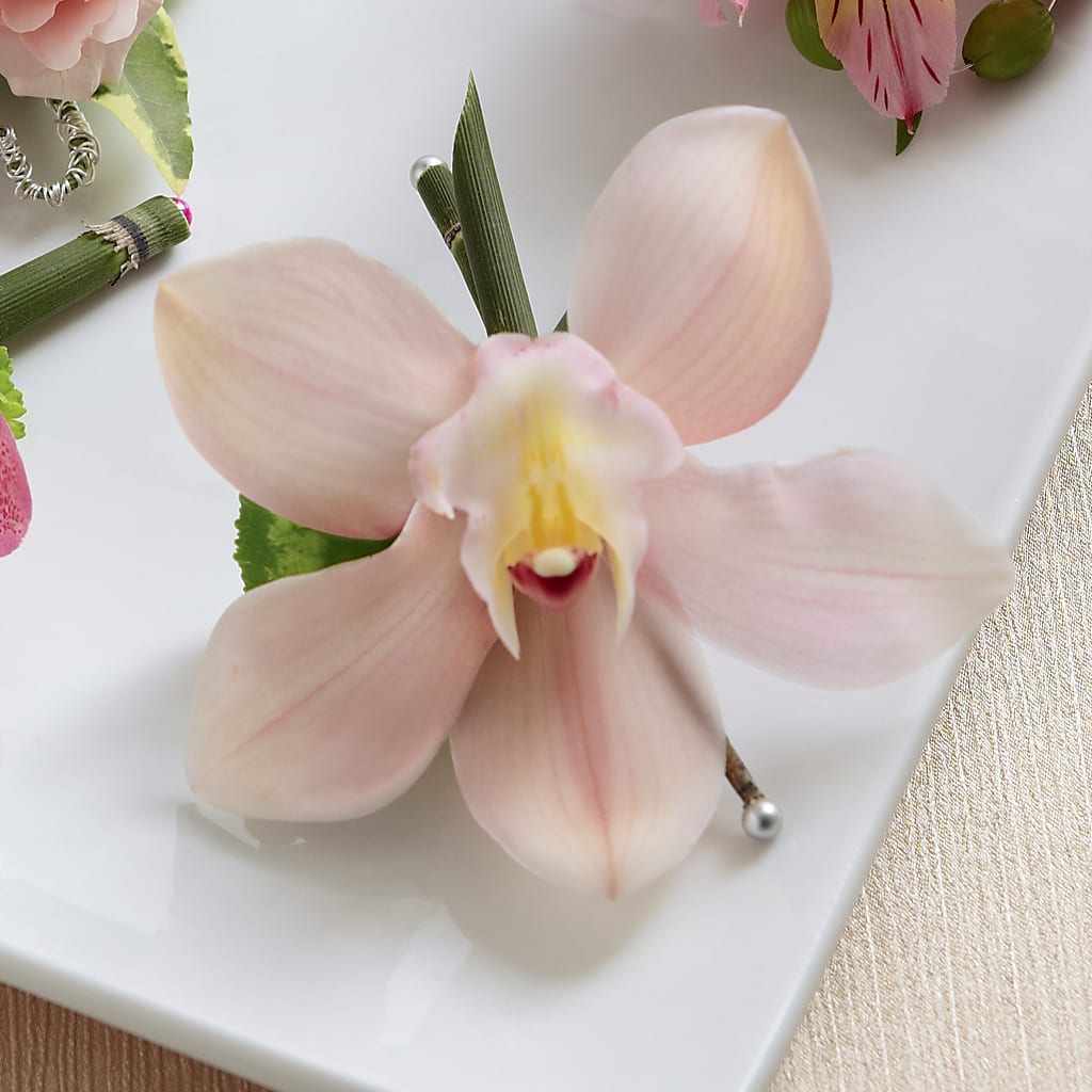 Pink Cymbidium Boutonniere – Flowerama #186, Oklahoma City OK