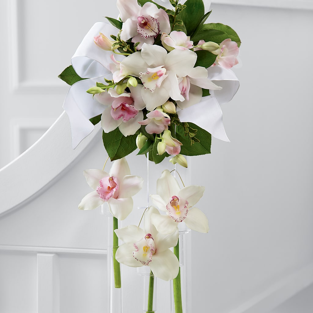 Perfect Entrance Pew Arrangement – Flowerama #186, Oklahoma City OK