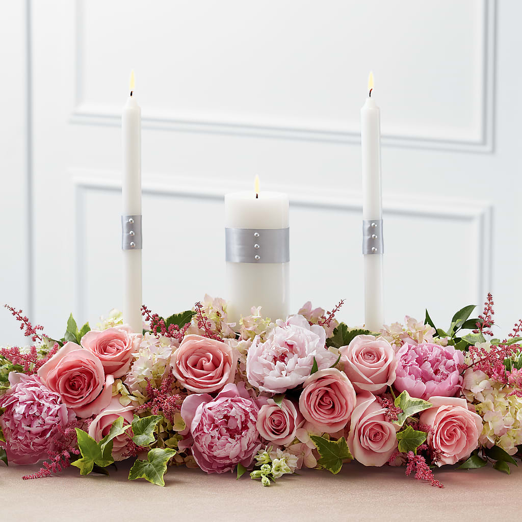 Worldwide Romance Unity Candle Arrangement – Flowerama #186, Oklahoma City OK