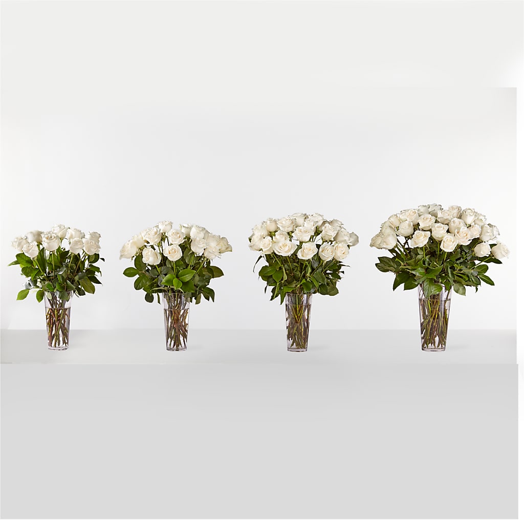 Long Stem White Rose Bouquet –  Flowerama #186, Oklahoma City OK