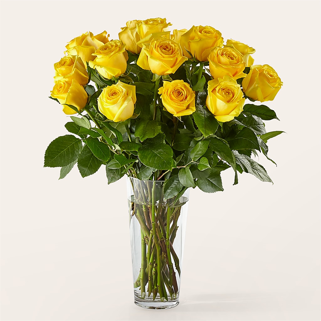 Long Stem Yellow Rose Bouquet –  Flowerama #186, Oklahoma City OK