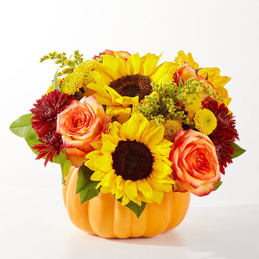 Golden Gourd Pumpkin Bouquet –  Flowerama #186, Oklahoma City OK