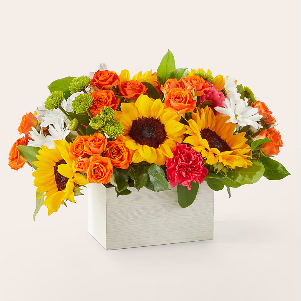 Sun-drenched Blooms Box Bouquet –  Flowerama #186, Oklahoma City OK