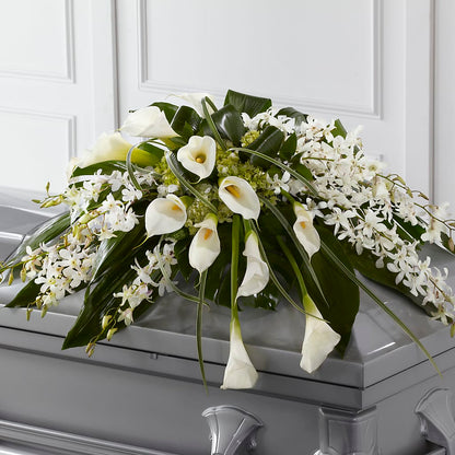 Angel Wings Casket Spray –  Flowerama #186, Oklahoma City OK