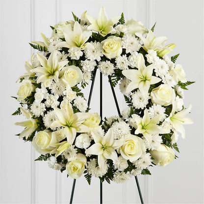 Treasured Tribute Wreath –  Flowerama #186, Oklahoma City OK