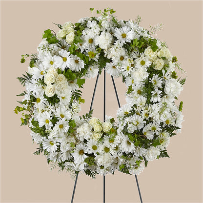 Faithful Wishes Wreath –  Flowerama #186, Oklahoma City OK