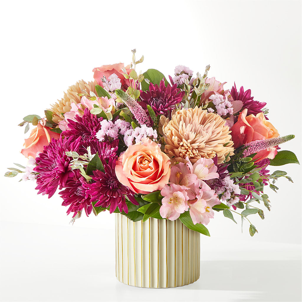 Berry Cobbler Bouquet with Ivory Vase –  Flowerama #186, Oklahoma City OK