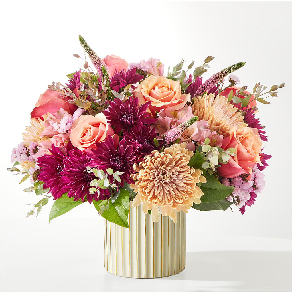 Berry Cobbler Bouquet with Ivory Vase –  Flowerama #186, Oklahoma City OK