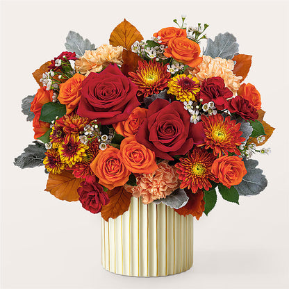 Merlot Bouquet with Ivory Vase –  Flowerama #186, Oklahoma City OK