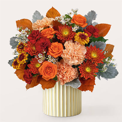 Merlot Bouquet with Ivory Vase –  Flowerama #186, Oklahoma City OK