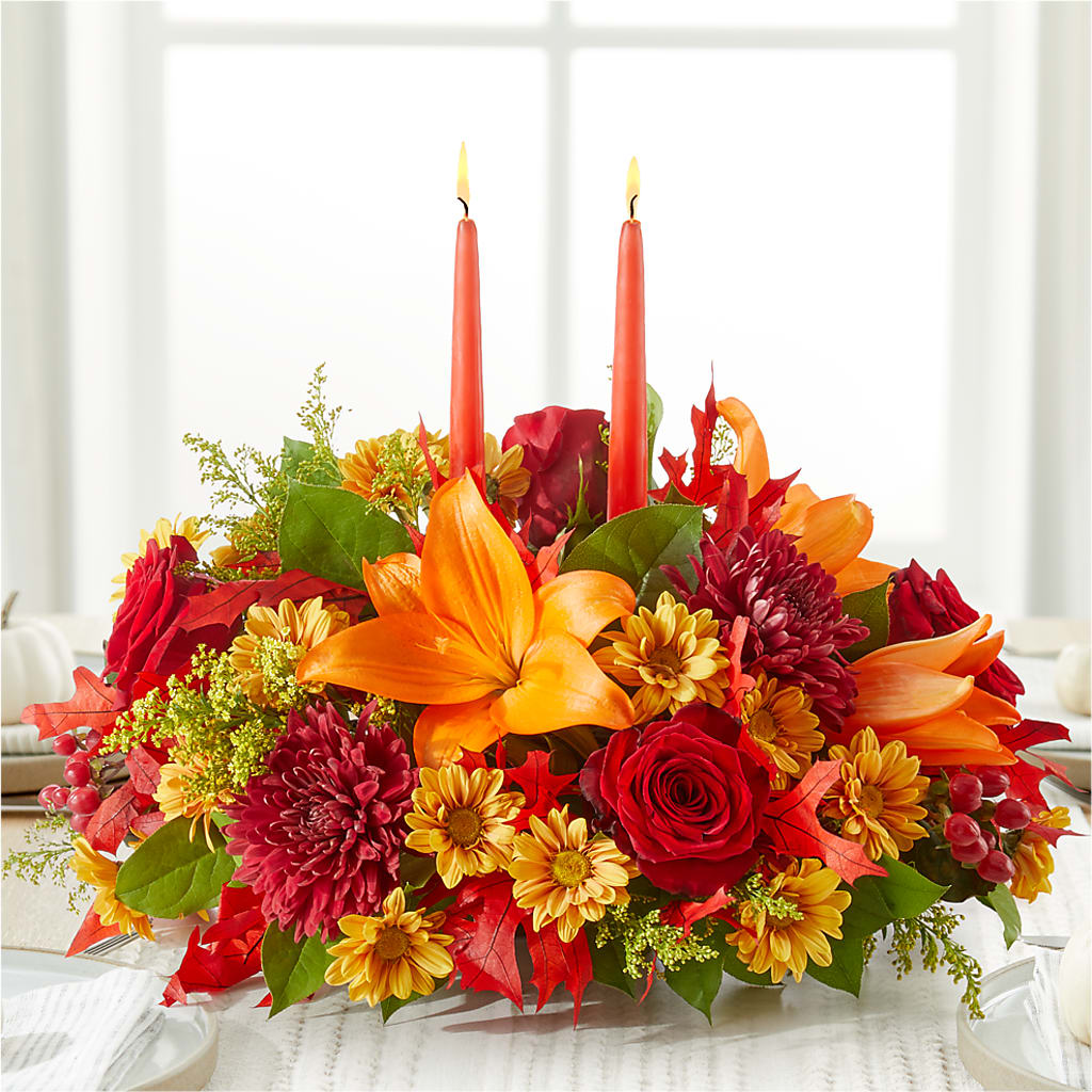 Autumn's Embrace Centerpiece –  Flowerama #186, Oklahoma City OK