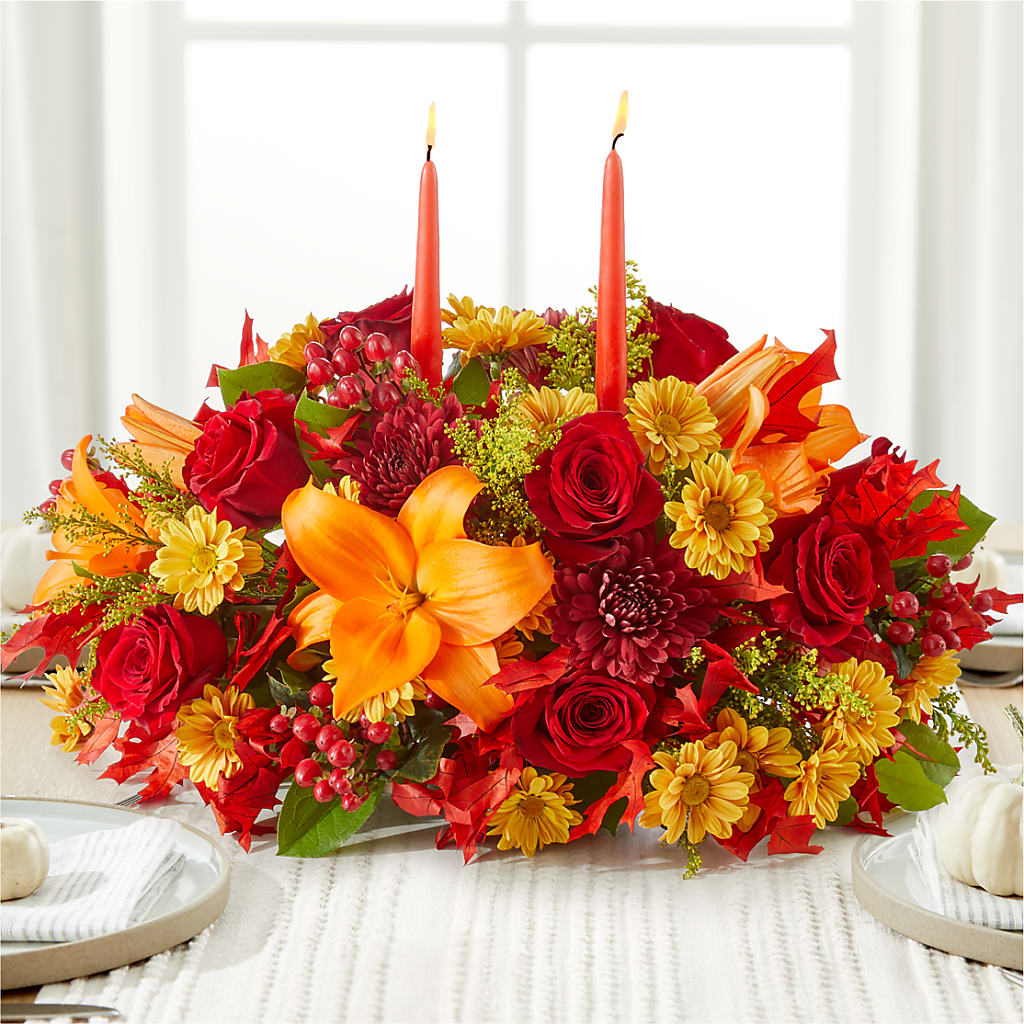 Autumn's Embrace Centerpiece –  Flowerama #186, Oklahoma City OK
