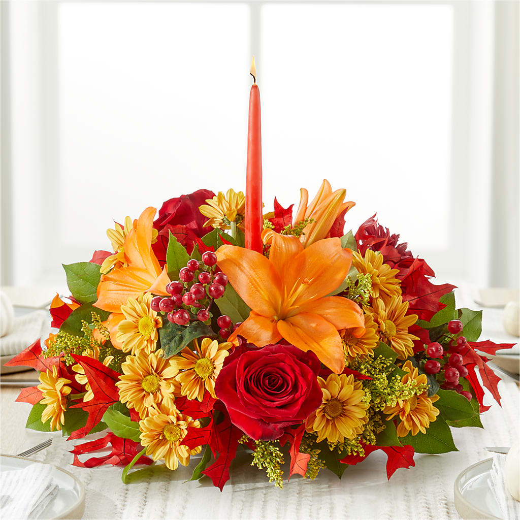 Autumn's Embrace Centerpiece –  Flowerama #186, Oklahoma City OK