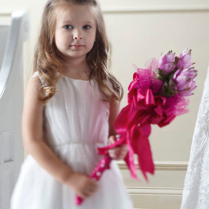 Sparkle Pink Flower Girl Bouquet –  Flowerama #186, Oklahoma City OK